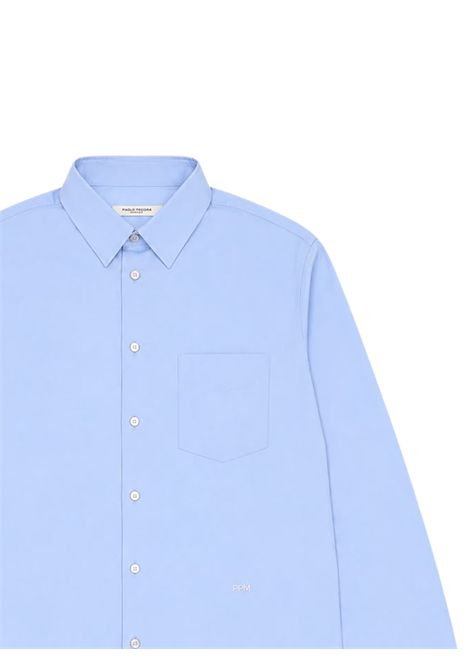 Camicia bambino azzurra in cotone Paolo Pecora | PP4107/ANAZZURRO